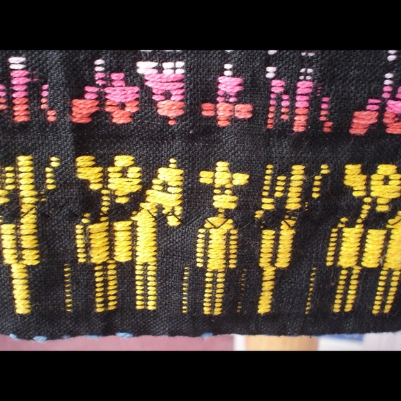 Vintage IKAT Embroidered Party Dress HORSES - Picture 5 of 14